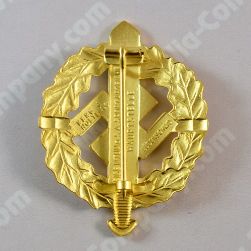 SA Sports Badge in Gold Regalia Company