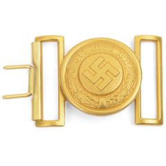 German WW2 Police General's Gold Belt Buckle