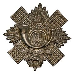 Highland Light Infantry (Silver) Cap Badge - Kings Crown