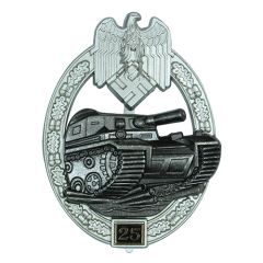 Numbered Panzer Assault Badge - 25