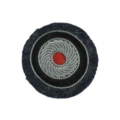 Hand Embroidered Bullion Cockade Luftwaffe Officer Blue