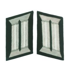 German Officer Collar Tabs (White)