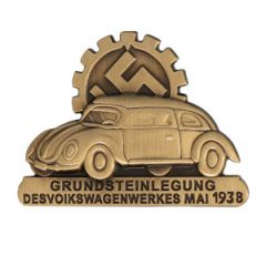 Volkswagen Commemorative Badge May 1938 - Bronze