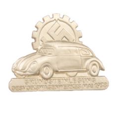 Volkswagen Commemorative Badge May 1938 - Silver