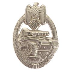 Army Panzer Assault Badge Stamped - Silver