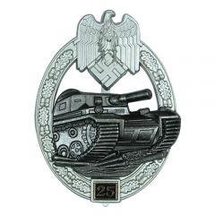 Numbered Panzer Assault Badge - 25