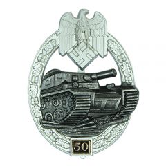 Numbered Panzer Assault Badge - 50