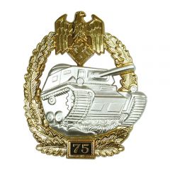 Numbered Panzer Assault Badge - 75