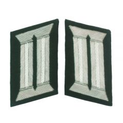 German Officer Collar Tabs (White)