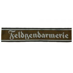 German Feldgendarmerie Brown BEVO EM Cuff Title