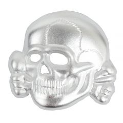 Waffen SS Cap Skull - Silver Effect