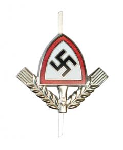 R.A.D. Labour Corps Officer's Metal and Enamel Cap Insignia