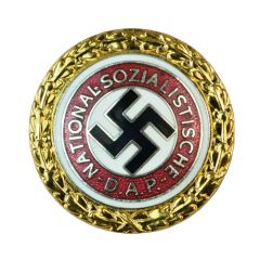 Gold NSDAP Pin Badge - Full Sized and Numbered