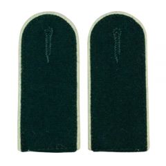 Infantry EM Shoulder Boards Bottle Green (White Piped)