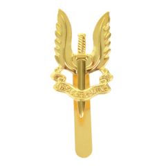 British Army SAS Brass Cap Badge